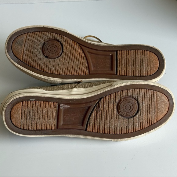 Polo Ralph Lauren Vaughn Beige Canvas & Suede Sneakers Size 10 D - Picture 11 of 11